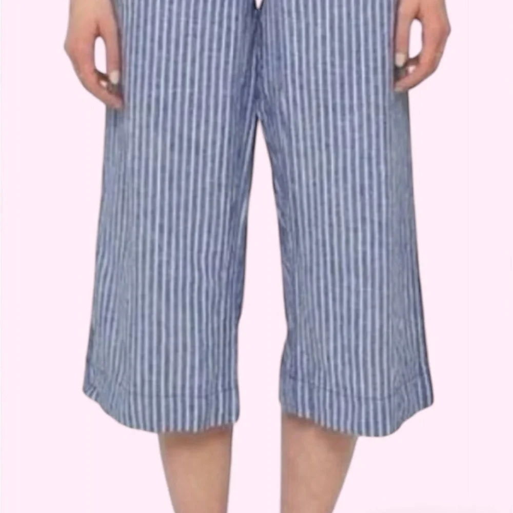 Beach Lunch Lounge pants Margot Linen striped beach pool casual resortwear - Picture 2 of 15